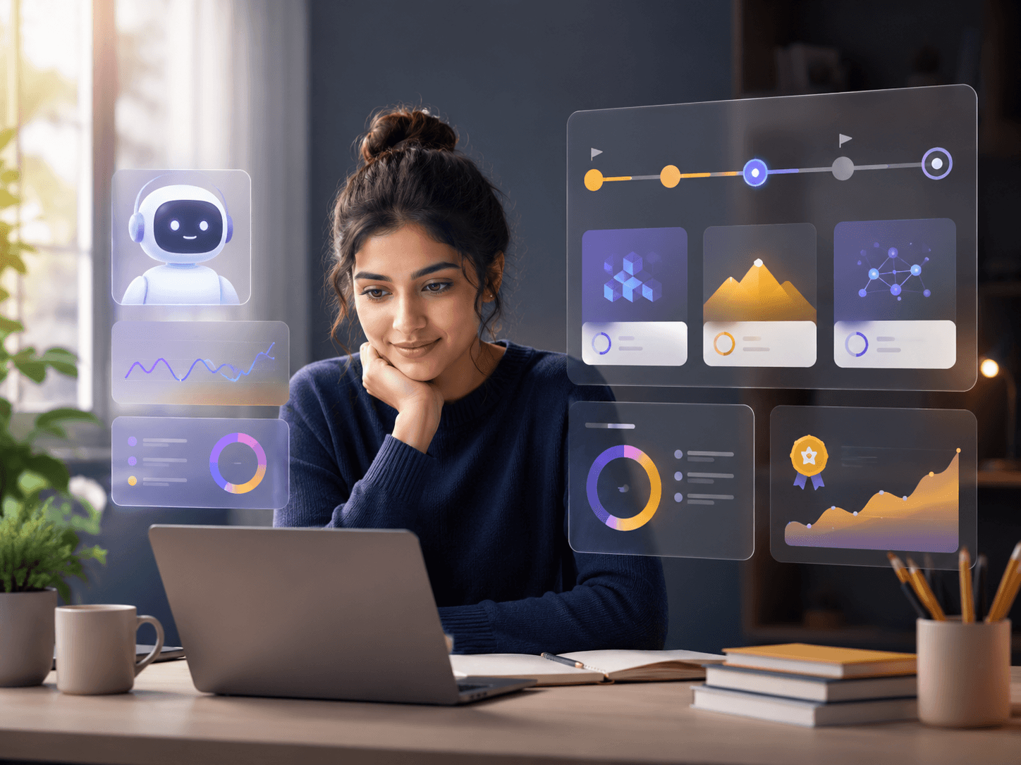 Learner reviewing an AI-guided study plan