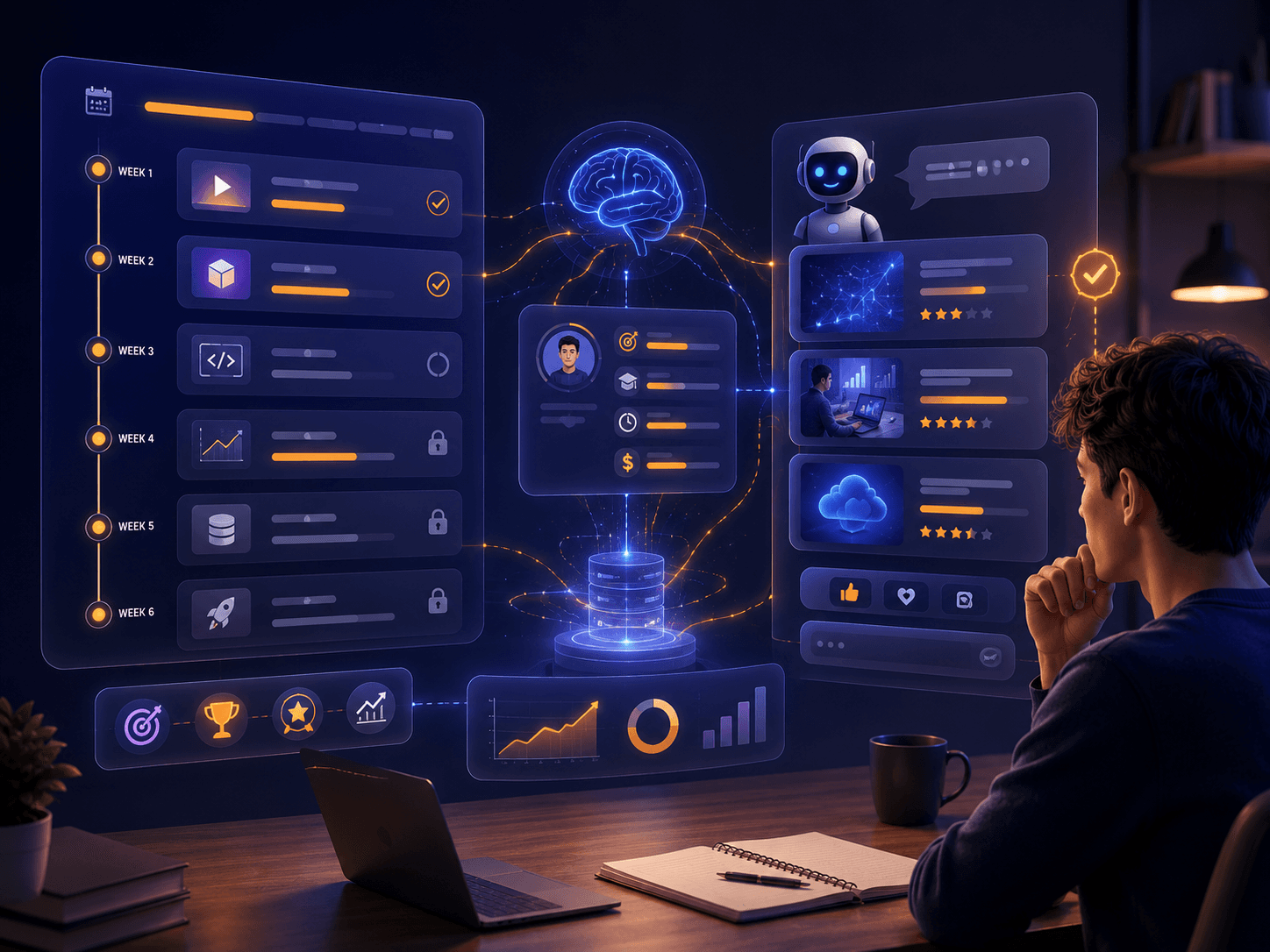 AI Study Planner and Chat Assistant guiding a learner's next step